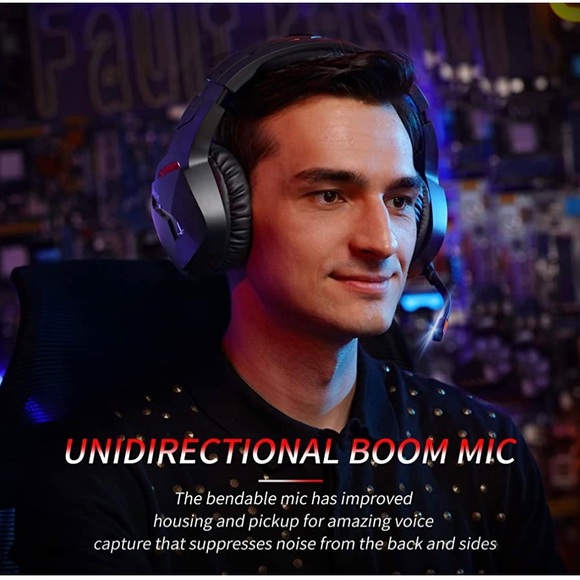 Wireless Gaming Headset with Microphone Wireless Bluetooth USB Gamer Headphones - Picture 6 of 8